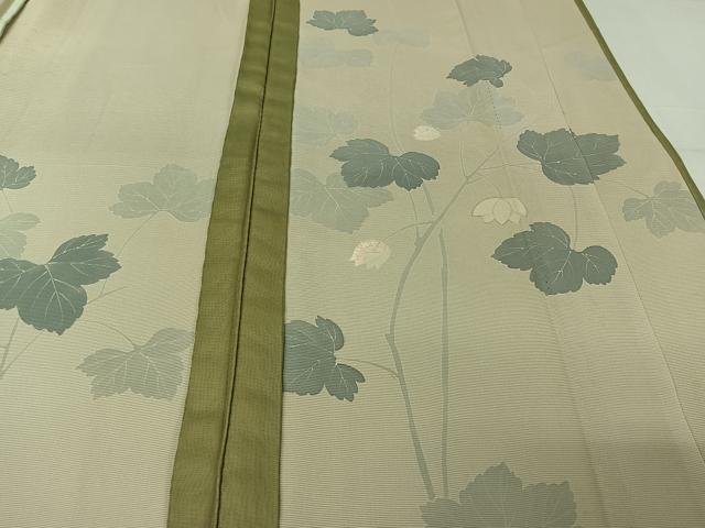 平和屋着物▽訪問着 無双 紗袷 紗×絽 草花文 正絹 逸品 AABL3792jh