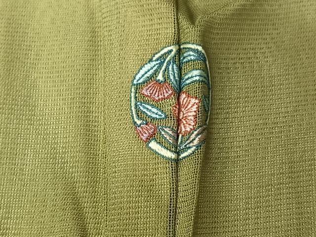 平和屋着物▽訪問着 無双 紗袷 紗×絽 草花文 正絹 逸品 AABL3792jh