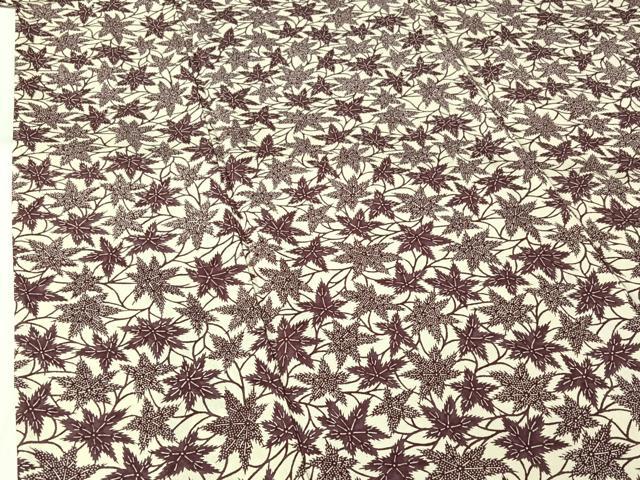 平和屋着物▽上質な小紋 単衣 草葉文 正絹 逸品 AABL3798jh