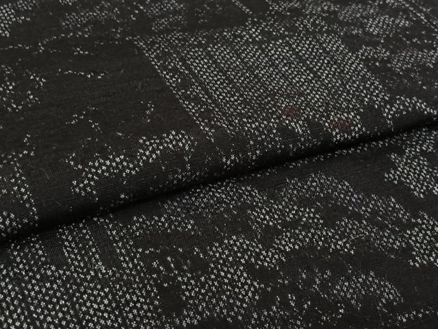 平和屋着物▽真綿結城紬 単衣 風景花文 証紙付き 正絹 逸品 AABL3802jh