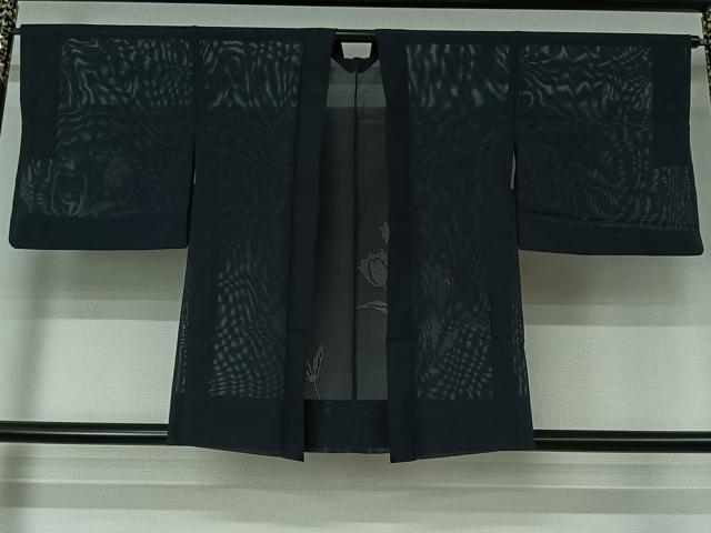 平和屋着物▽羽織 スリーシーズン 春夏秋 塵除け 草花文 正絹 逸品 AABL3809jh