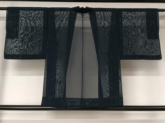 平和屋着物▽羽織 スリーシーズン 春夏秋 塵除け 縞 正絹 逸品 AABL3814jh