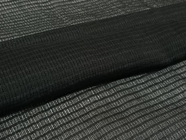 平和屋着物▽羽織 スリーシーズン 春夏秋 塵除け 紗 黒地 正絹 逸品 AABL3818jh