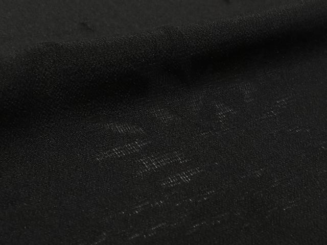 平和屋着物▽羽織 スリーシーズン 春夏秋 塵除け 草葉紋紗 黒地 正絹 逸品 AABL3832jh