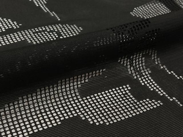 平和屋着物▽羽織 スリーシーズン 春夏秋 塵除け 絽 笹竹文 黒地 正絹 逸品 AABL3844jh