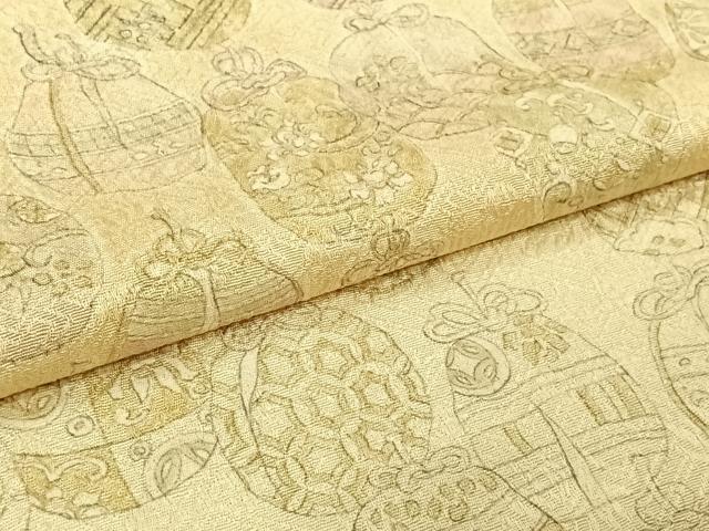 平和屋着物▽訪問着 単衣 手描き 仕覆花文 正絹 逸品 AABL3858jh