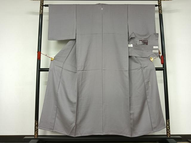 平和屋着物▽上質な色無地 単衣 寿光織 源氏物語 藤色 反端付き 正絹 逸品 未使用 AABL3866jh