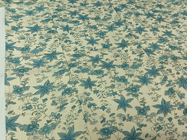 平和屋着物▽上質な小紋 単衣 草花文 正絹 逸品 AABL3867jh
