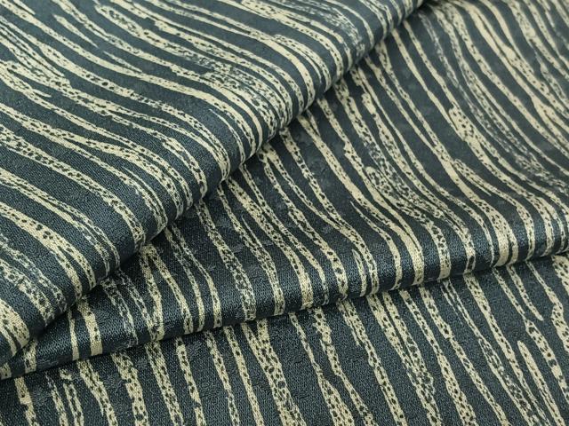 平和屋着物▽上質な小紋 単衣 ろうけつ染め 変わり縞 正絹 逸品 AABL3869jh
