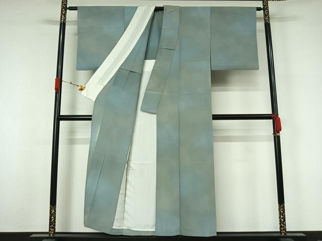 平和屋着物▽染色作家 斉藤三才 小紋 単衣 霞文 暈し染め 正絹 逸品 AABL3870jh