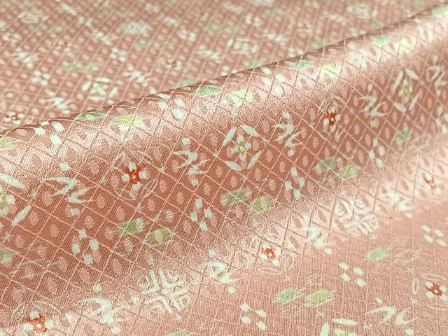 平和屋着物▽上質な小紋 単衣 琉球絣文様 正絹 逸品 AABL3873jh