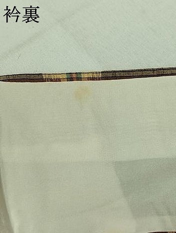 平和屋着物▽上質な紬 単衣 幾何学文様 正絹 逸品 AABL3884jh