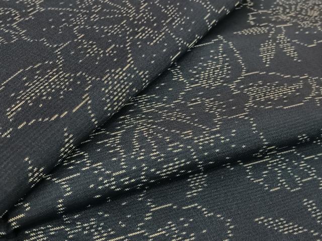 平和屋着物▽本場大島紬 単衣 草花文 正絹 逸品 AABL3886jh