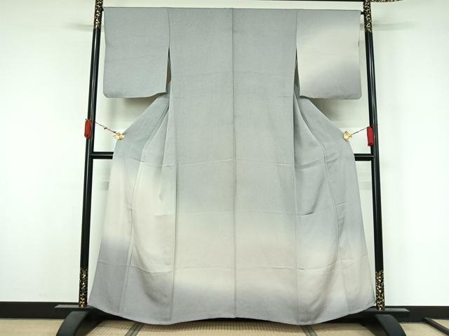 平和屋着物▽訪問着 単衣 霞文 暈し染め 正絹 逸品 AABL3908jh