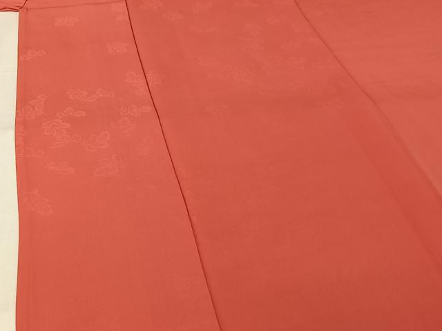 平和屋着物▽上質な色無地 単衣 舞葉地紋 桃色 正絹 逸品 AABL3922jh