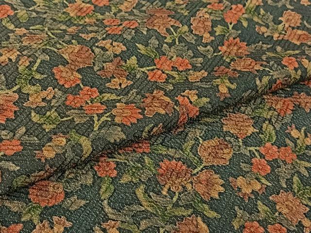 平和屋着物▽上質な小紋 単衣 草花文 正絹 逸品 AABL3931jh