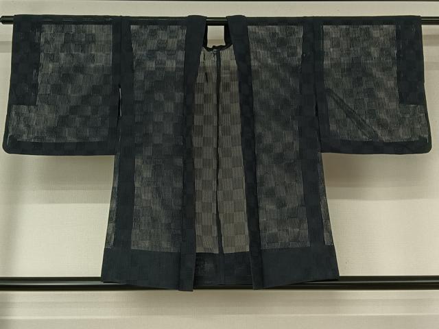 平和屋着物▽羽織 スリーシーズン 春夏秋 塵除け 市松文様 正絹 逸品 AABL3933jh