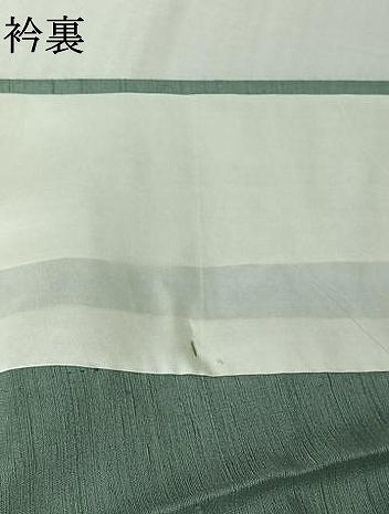 平和屋着物▽上質な紬 単衣 薄青色 正絹 逸品 AABL3956jh