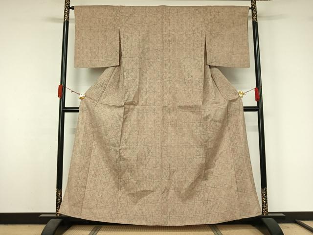 平和屋着物▽小紋 単衣 幾何学文様 AABL3958jh