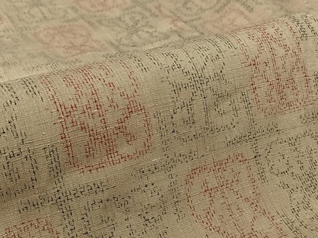 平和屋着物▽小紋 単衣 幾何学文様 AABL3958jh