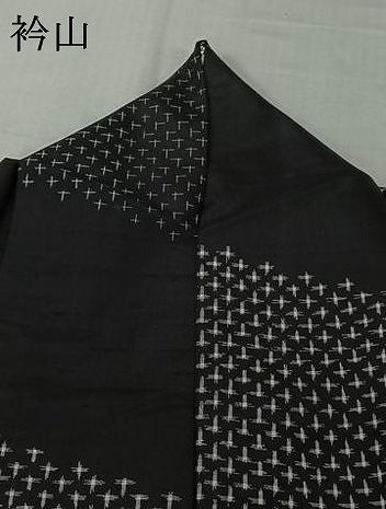 平和屋着物▽上質な紬 単衣 十字絣 黒地 正絹 逸品 AABL3967jh