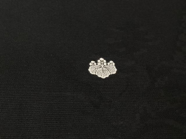 平和屋着物▽羽織 スリーシーズン 春夏秋 塵除け 風景花文 黒地 正絹 逸品 未使用 AABL3973jh