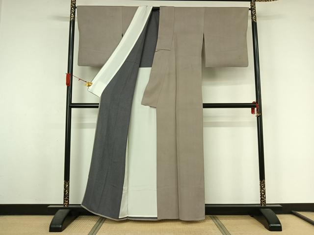 平和屋着物▽上質な小紋 単衣 霞文 暈し染め 正絹 逸品 AABL3975jh