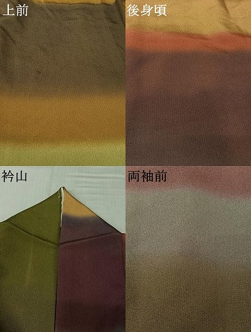 平和屋着物▽上質な小紋 単衣 霞文 暈し染め 正絹 逸品 AABL4008jh
