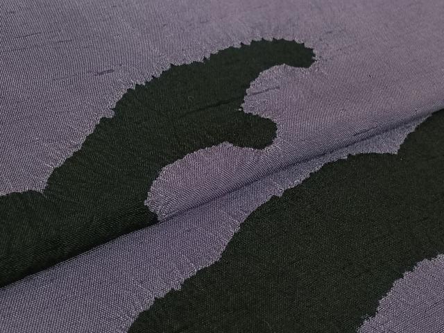 平和屋着物▽訪問着 単衣 紬地 絞り 立波文 正絹 逸品 AABL4025jh