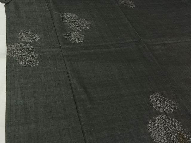 平和屋着物▽本場結城紬 重要無形文化財 単衣 100亀甲 飛び亀甲柄 正絹 逸品 AABL4028jh