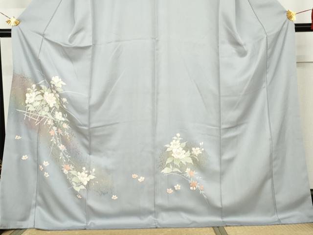 平和屋着物●訪問着 草花文 暈し染め 金彩 正絹 逸品 AABL4049cs