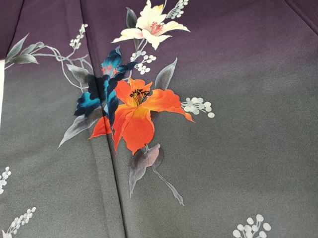 平和屋着物●染色作家 木下茂森 訪問着 手描き 枝花文 暈し染め 正絹 逸品 AABL4052cs