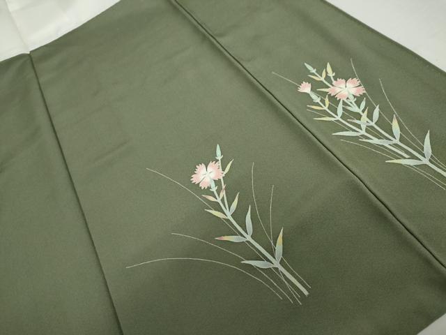 平和屋着物●訪問着 友禅 作家物 枝花文 正絹 逸品 AABL4053cs