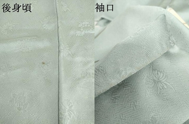 平和屋着物●訪問着 絞り 枝花文 金彩 正絹 逸品 AABL4057cs