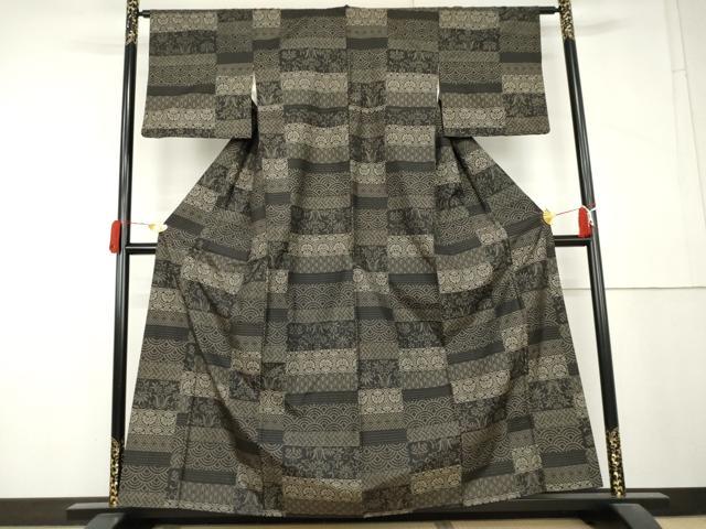 平和屋着物●本場大島紬 9マルキ 吉祥花文 正絹 逸品 AABL4062cs