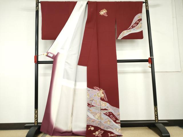 平和屋着物●越後十日町の一流染匠 桐屋・翠山工房 訪問着 辻が花 絞り やまと誂製 正絹 逸品 AABL4074cs