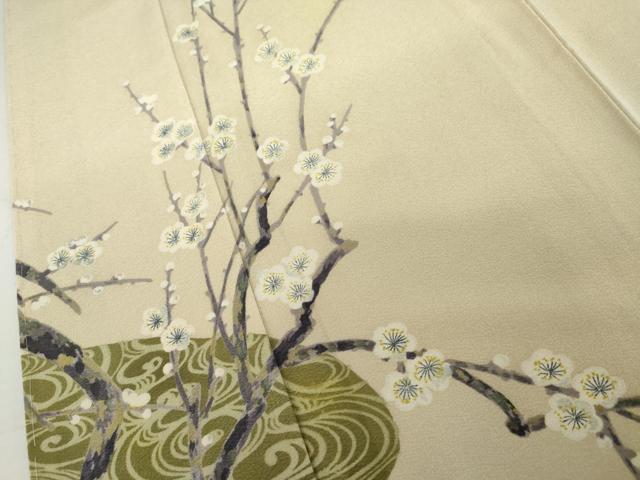 平和屋着物●訪問着 手描き 流水に枝梅 やまと誂製 正絹 逸品 AABL4078cs