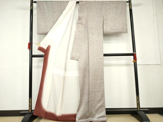 平和屋着物●名門 藤娘きぬたや・総絞り(杢目絞り) 小紋 正絹 逸品 AABL4092cs