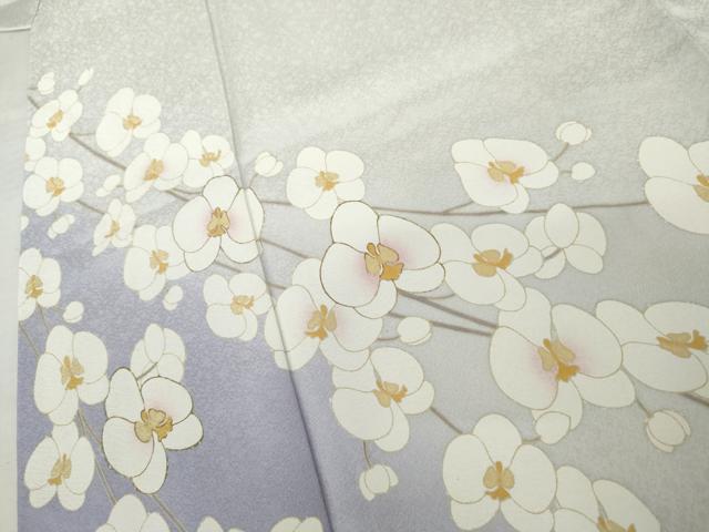 平和屋着物●訪問着 胡蝶蘭 暈し染め 金彩 ロング丈 正絹 逸品 AABL4108cs