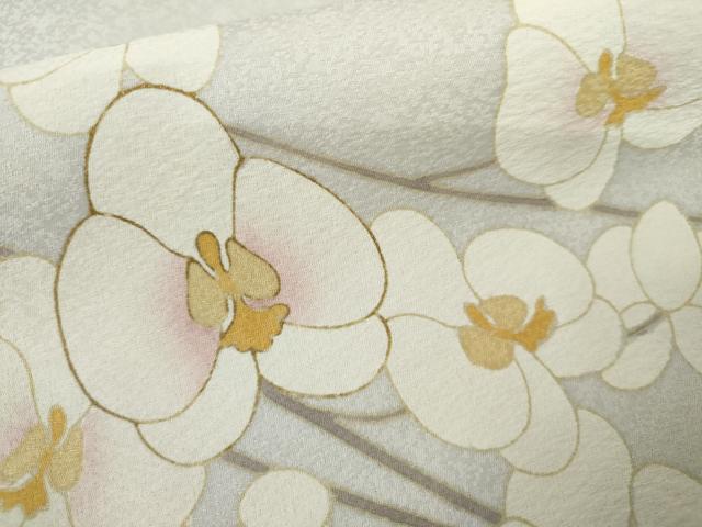 平和屋着物●訪問着 胡蝶蘭 暈し染め 金彩 ロング丈 正絹 逸品 AABL4108cs