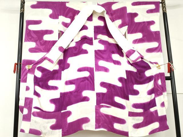 平和屋着物●振袖用長襦袢 無双仕立て エ霞文 半衿刺繍 正絹 逸品 AABL4114cs