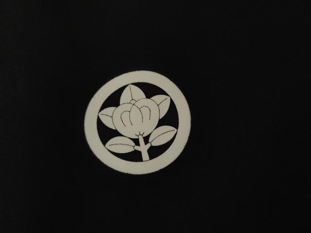平和屋着物●男性 黒紋付 正絹 逸品 AABL4117cs
