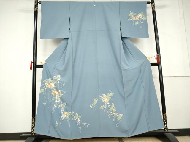 平和屋着物●訪問着 友禅 花楽器文 正絹 逸品 AABL4139cs