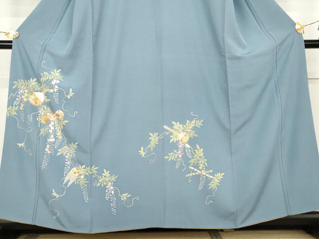 平和屋着物●訪問着 友禅 花楽器文 正絹 逸品 AABL4139cs