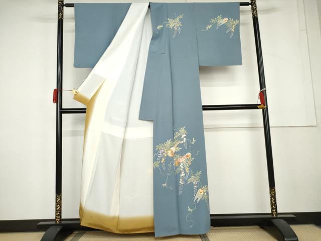 平和屋着物●訪問着 友禅 花楽器文 正絹 逸品 AABL4139cs