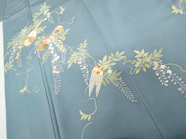 平和屋着物●訪問着 友禅 花楽器文 正絹 逸品 AABL4139cs