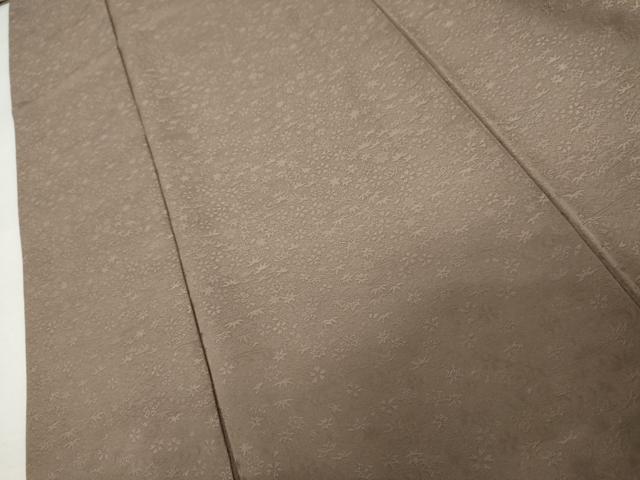 平和屋着物●上質な色無地 草花地紋 江戸鼠色 さが美扱い ロング丈 正絹 逸品 AABL4150cs