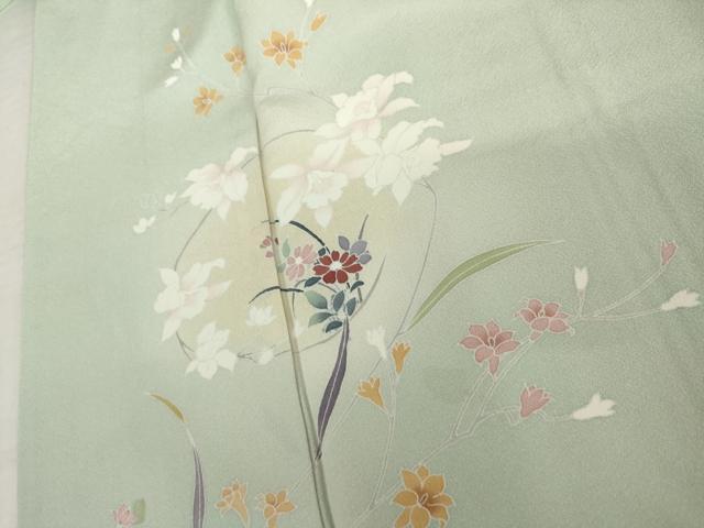 平和屋着物●訪問着 友禅 枝花文 暈し染め 正絹 逸品 AABL4159cs