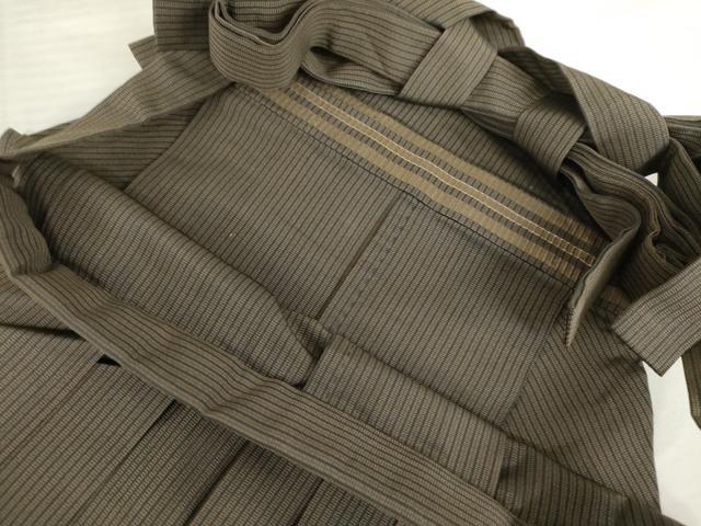 平和屋着物●男性 馬乗り袴 縞 正絹 逸品 AABL4177cs