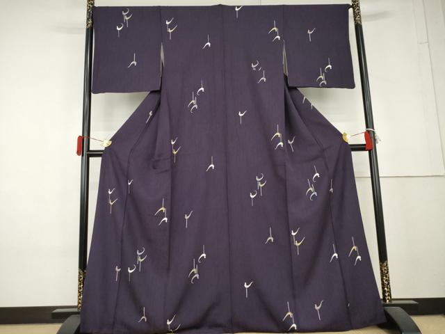 平和屋着物●上質な小紋 鳥 正絹 逸品 AABL4182cs